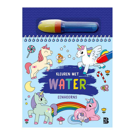 Coloración estándar de editorial con agua - unicornios