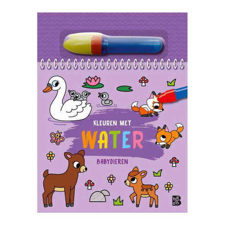 Coloración editorial estándar con agua - animales bebés