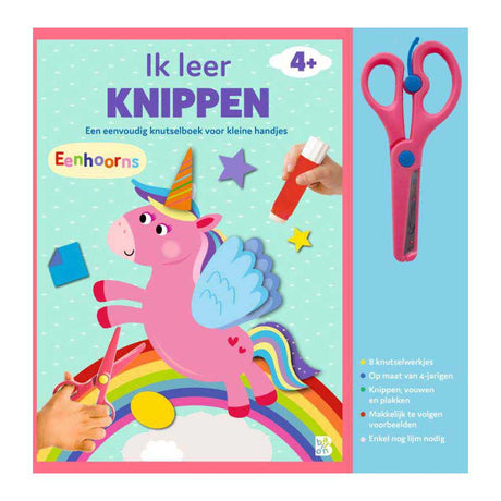 Libro de manualidades de editorial estándar con tijeras: unicornios 4+