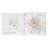 Libro de pegatinas y plantillas de Mondikaart Me encantan los unicornios