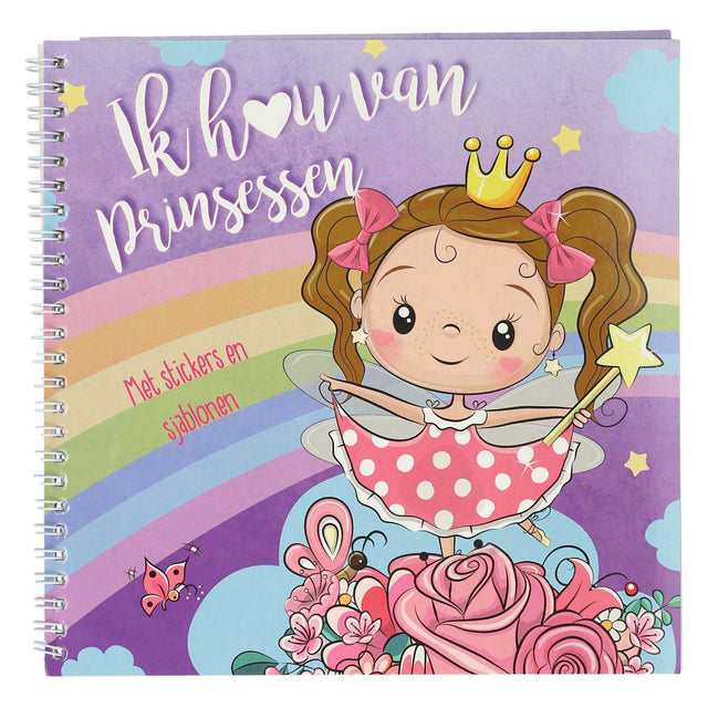 Libro de pegatinas y plantillas de Mondikaart Me encantan las princesas