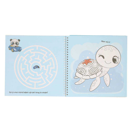 Libro de pegatinas y plantillas de Mondikaart Me encantan los animales