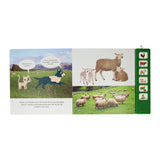 Tarjetas Mondi escucha libro de sonidos de animales de granja.