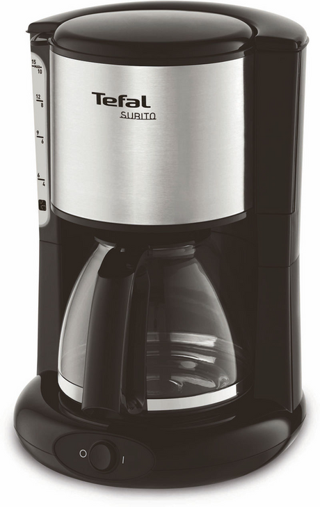 Cafetera tefal subito acero inoxidable negro