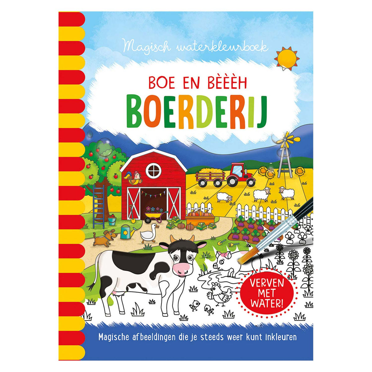 Granja de libros de color de agua mágica
