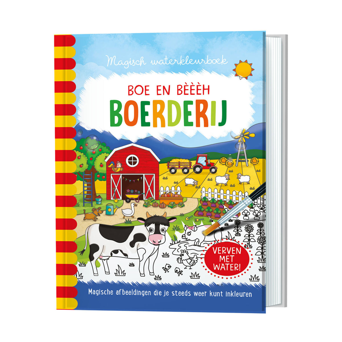 Granja de libros de color de agua mágica