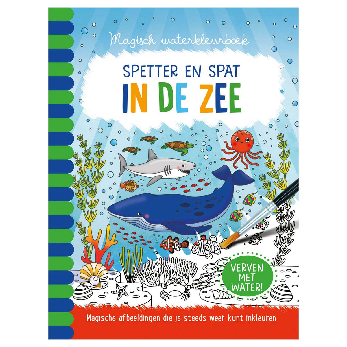 Libro para colorear de agua mágica en el mar.