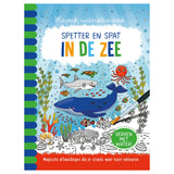 Libro para colorear de agua mágica en el mar.