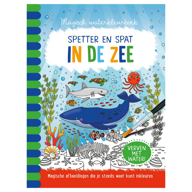 Libro para colorear de agua mágica en el mar.