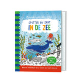 Libro para colorear de agua mágica en el mar.