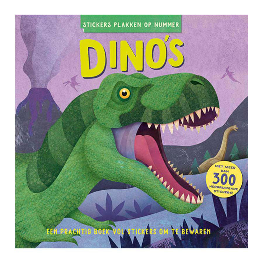 Los editores de Lantern pegan pegatinas en los números: dinosaurios