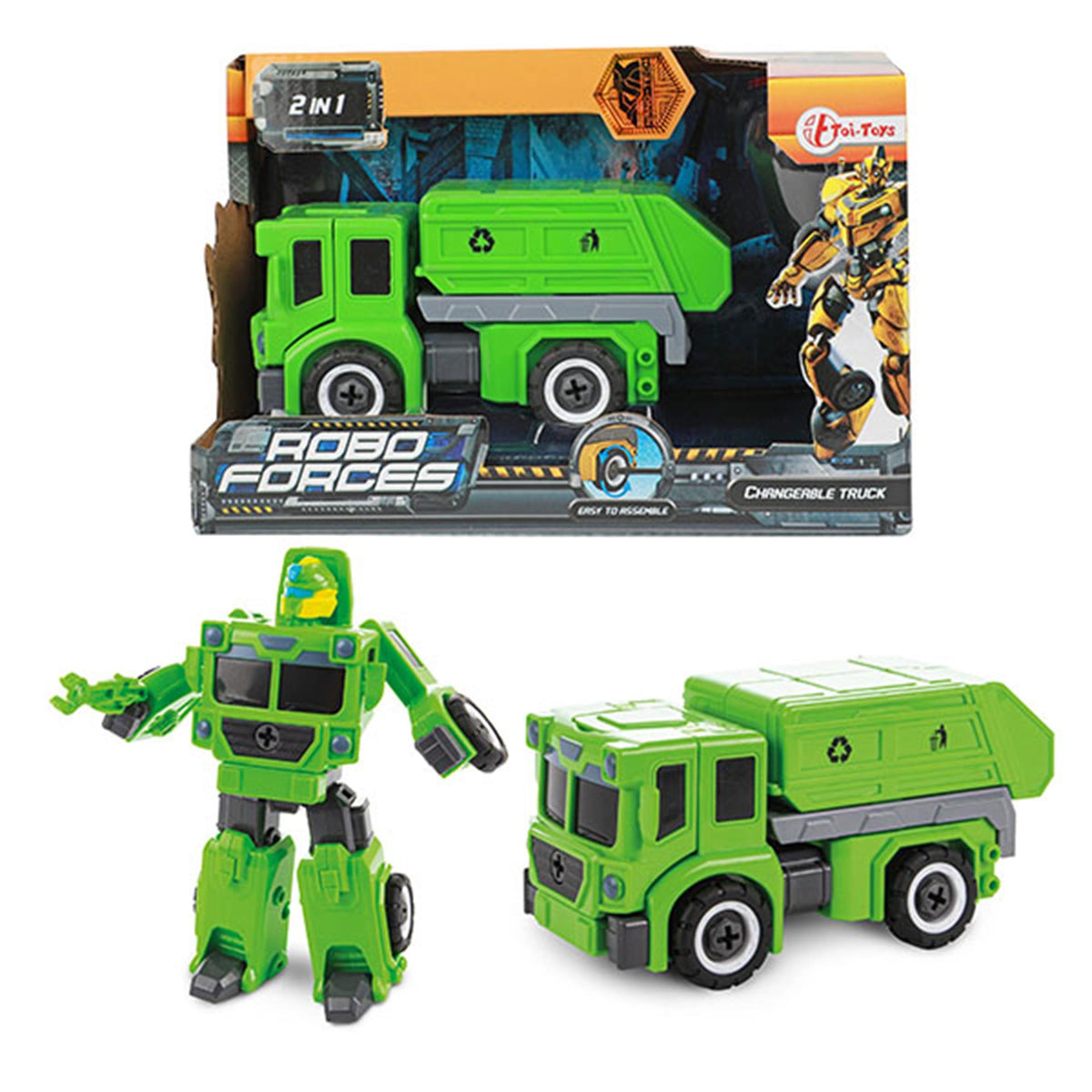 Toi-toys toi juguetes roboforces cambio robot camión de basura