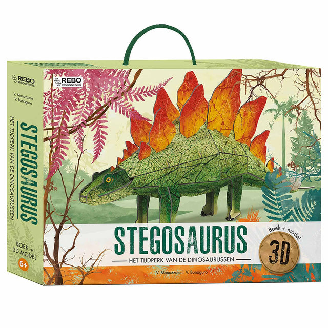 Libro editorial rebo + modelo 3d estegosaurio