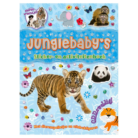 Rebo editores amigos animales - pegatina y libro de actividades de bebés de la jungla