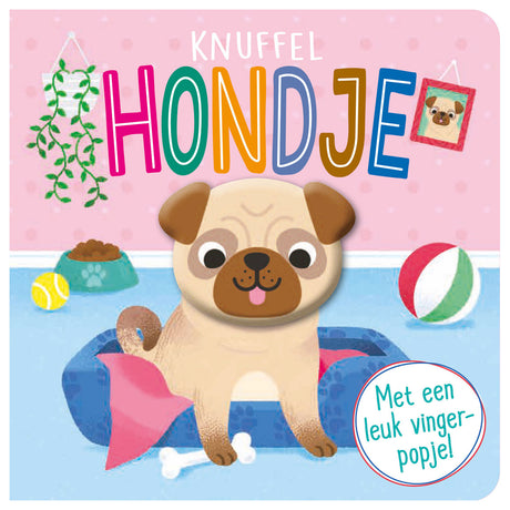 Libro de marionetas de dedo - perro de peluche