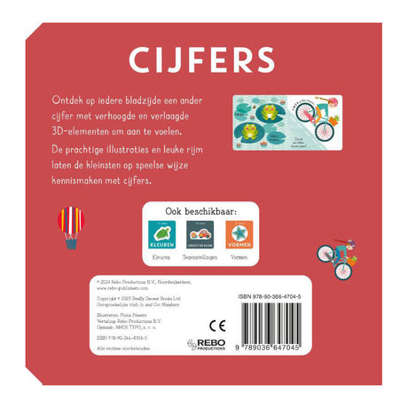 Libro táctil 3D de editoriales Rebo - números