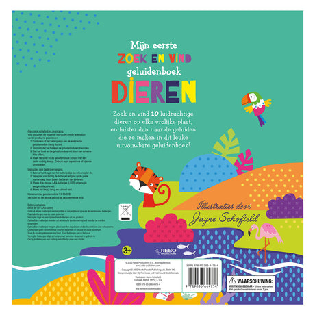 Libro de sonidos de animales de Rebo Publishers: busca y encuentra