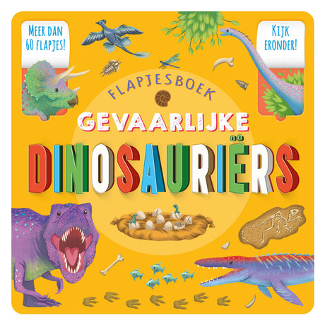 Libro de solapas sobre dinosaurios peligrosos de Rebo Publishers