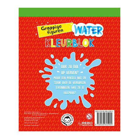 Figuras divertidas en bloques de color agua de Rebo Publishers