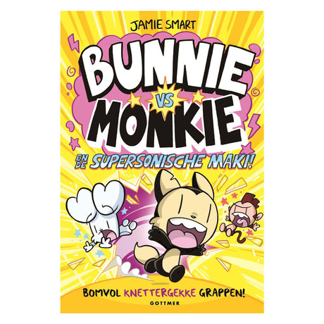 ¡El grupo editorial Gottmer Bunnie vs Monkie y el lémur supersónico!