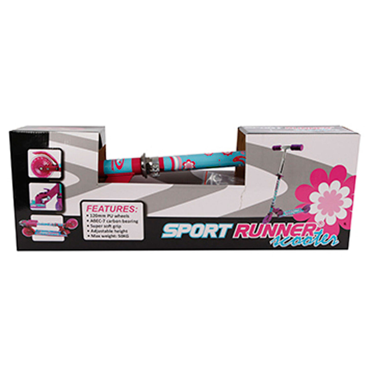 Patinete deportivo Mepal plegable rosa
