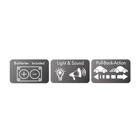 Coche de policía plegable 2 juegos con luz y sonido 11 cm blanco