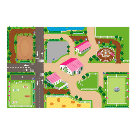 Alfombra de juegos para niños con forma de globo, escuela de equitación xxl