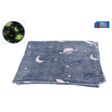 La alfombra Space Explorers brilla en la oscuridad