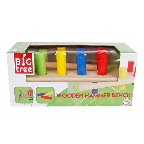 Banco de martillos de madera para 2 juegos verde, 10 uds.