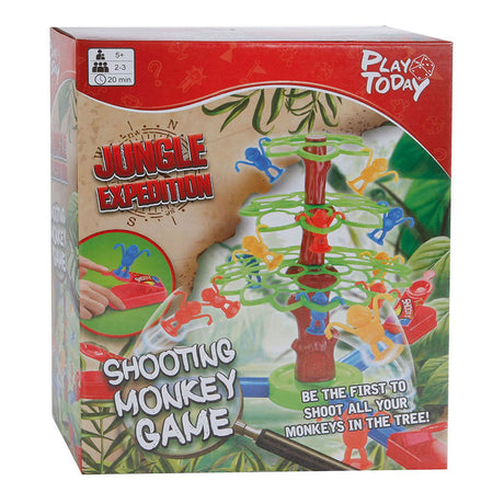 Juego de monos disparadores de expedición en la jungla.