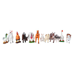Figuras de animales de granja en miniatura de globo terráqueo para niños, 36 piezas.