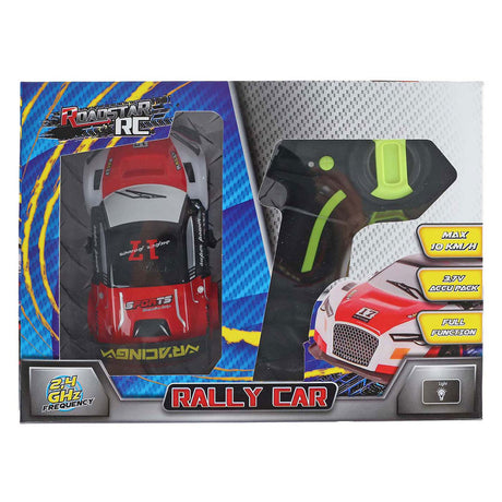 Van Manen Veenendaal BV Roadstar Coche de rally controlado por RC con luz 2,4 GHz rojo, 13 cm