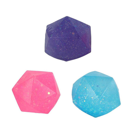Bola para apretar Glamour con purpurina y diamantes, 6 cm