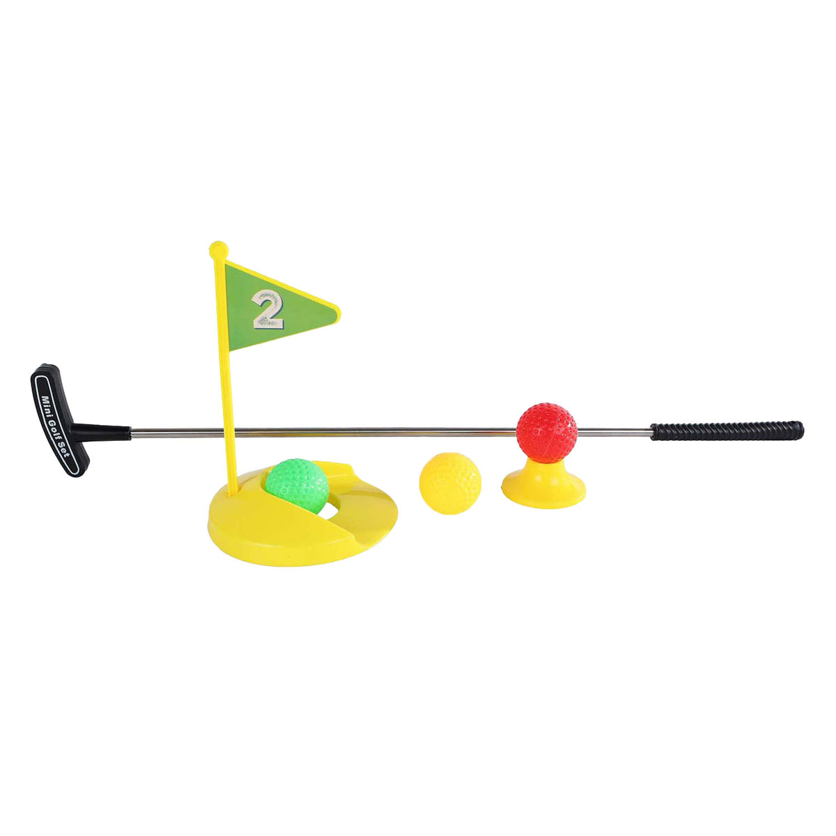 Set de golf Sun fun con 3 bolas y hoyo