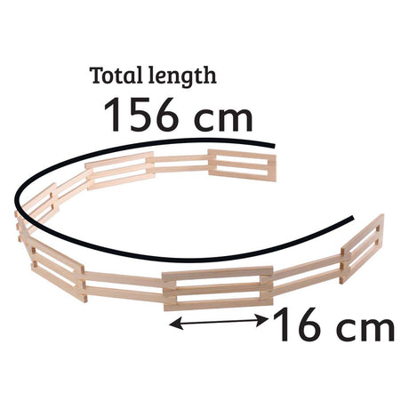 Valla de madera para niños con globo terráqueo 1:24 156cm