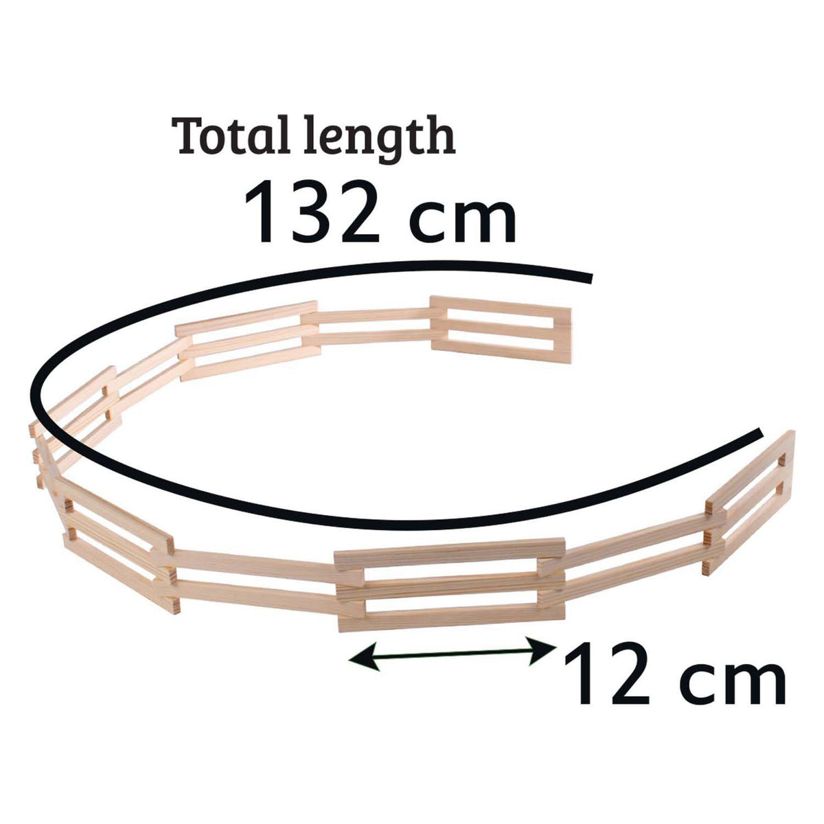 Valla de madera para niños con globo terráqueo 1:32 132cm