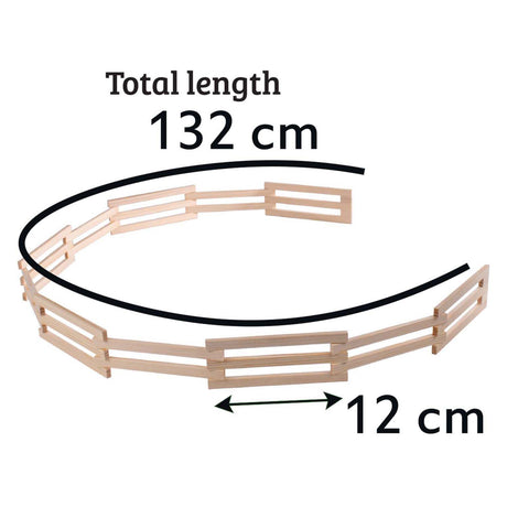 Valla de madera para niños con globo terráqueo 1:32 132cm