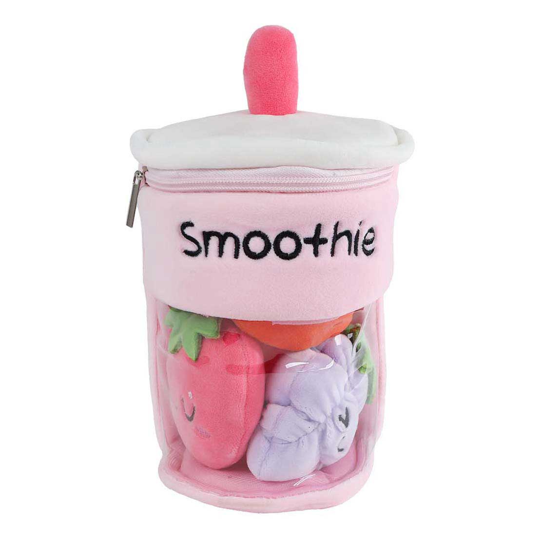 Menú esponjoso batido de peluche con 3 piezas de fruta 25cm 3 surtidos