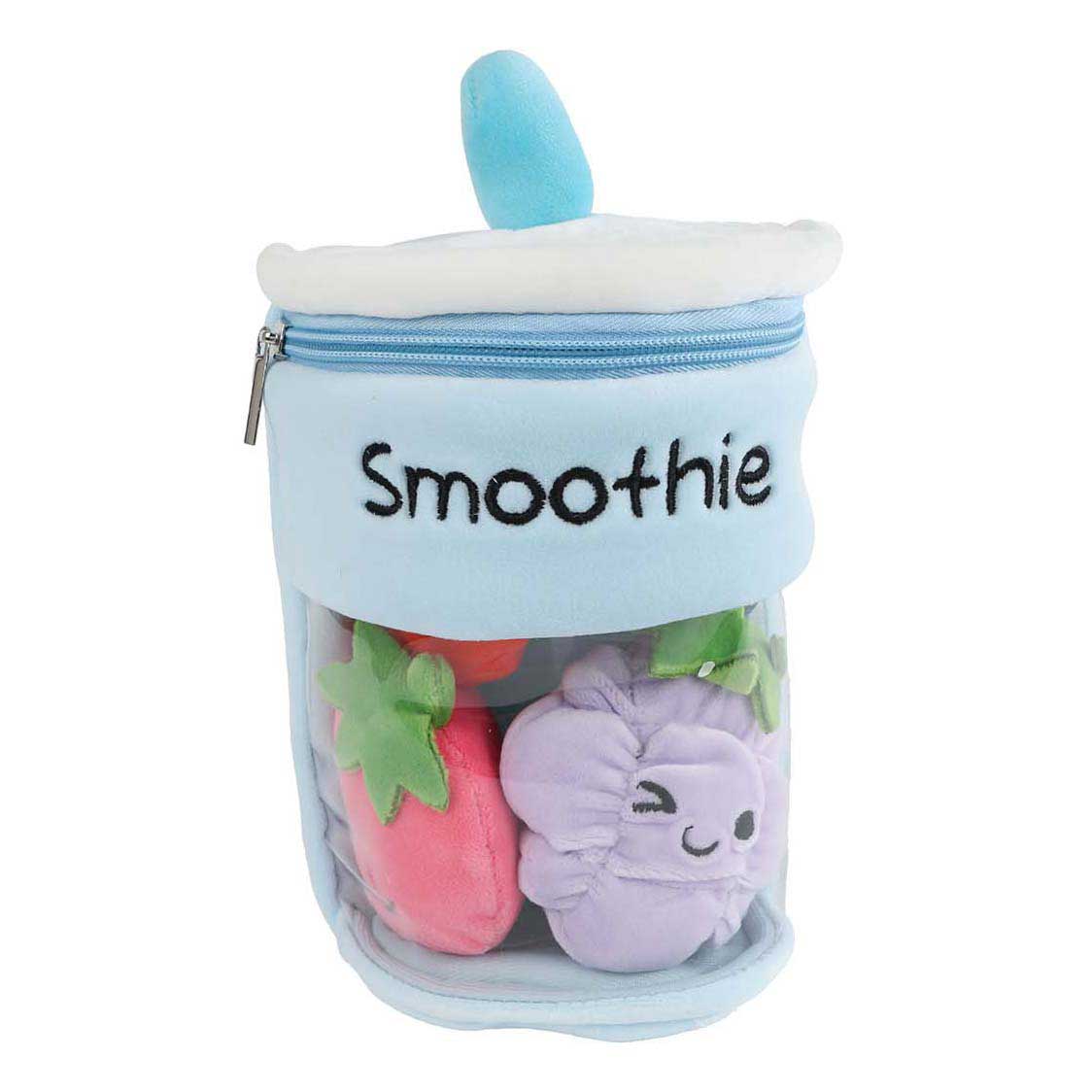 Menú esponjoso batido de peluche con 3 piezas de fruta 25cm 3 surtidos