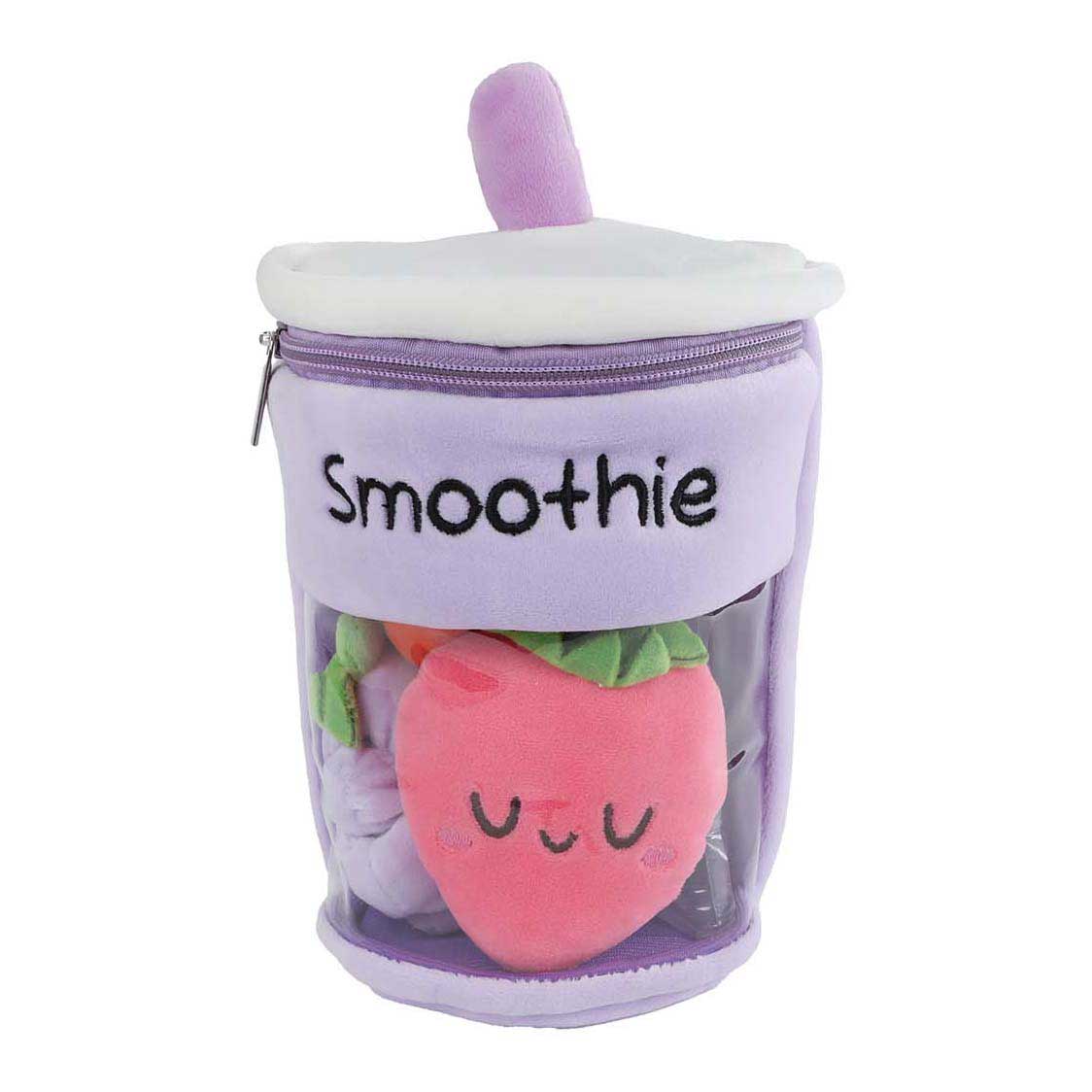 Menú esponjoso batido de peluche con 3 piezas de fruta 25cm 3 surtidos