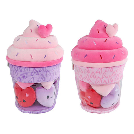 Peluche helado de peluche Van Manen con corazones - Menú esponjoso juguetes de 36 cm.
