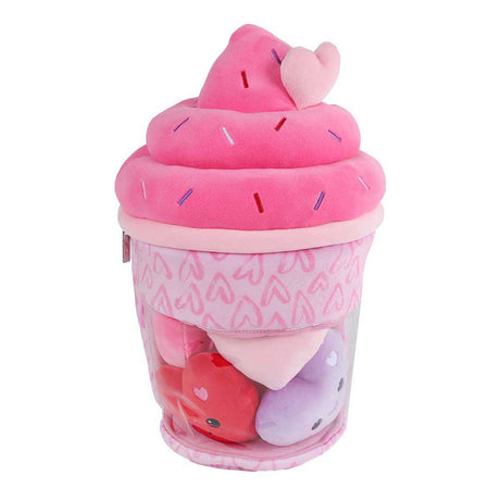 Peluche helado de peluche Van Manen con corazones - Menú esponjoso juguetes de 36 cm.