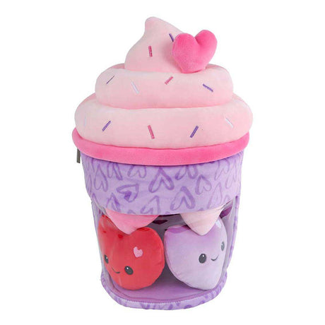 Peluche helado de peluche Van Manen con corazones - Menú esponjoso juguetes de 36 cm.