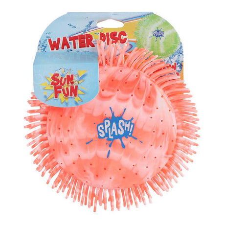 Disco de salpicaduras de agua divertido sol