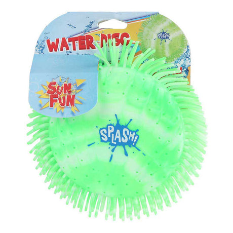 Disco de salpicaduras de agua divertido sol