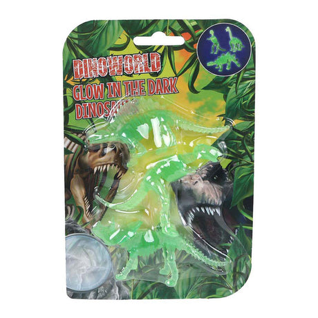Dinoworld Dinosaurio 3d que brilla en la oscuridad - 3 piezas.