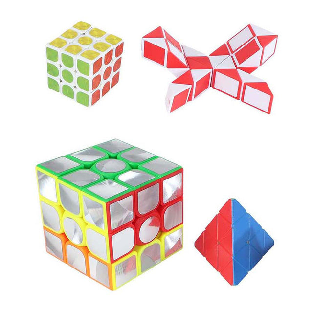 Juego de cubos de rompecabezas para juegos mentales - 4 piezas - juguetes educativos.