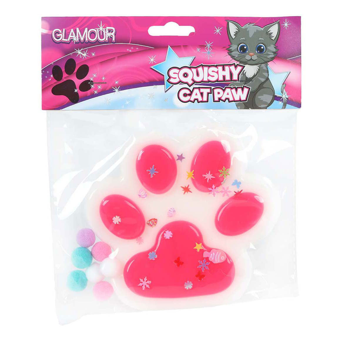 Glamour squishy mega pata de gato 12,5cm 4 surtidos