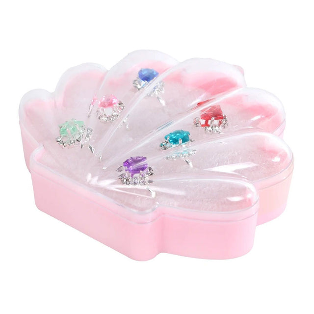 Mermaid stars ringen met diamantjes - 6st.