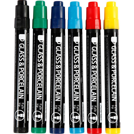 Creativ company cc bolígrafo de vidrio y porcelana sin punta de bomba set básico 6 piezas